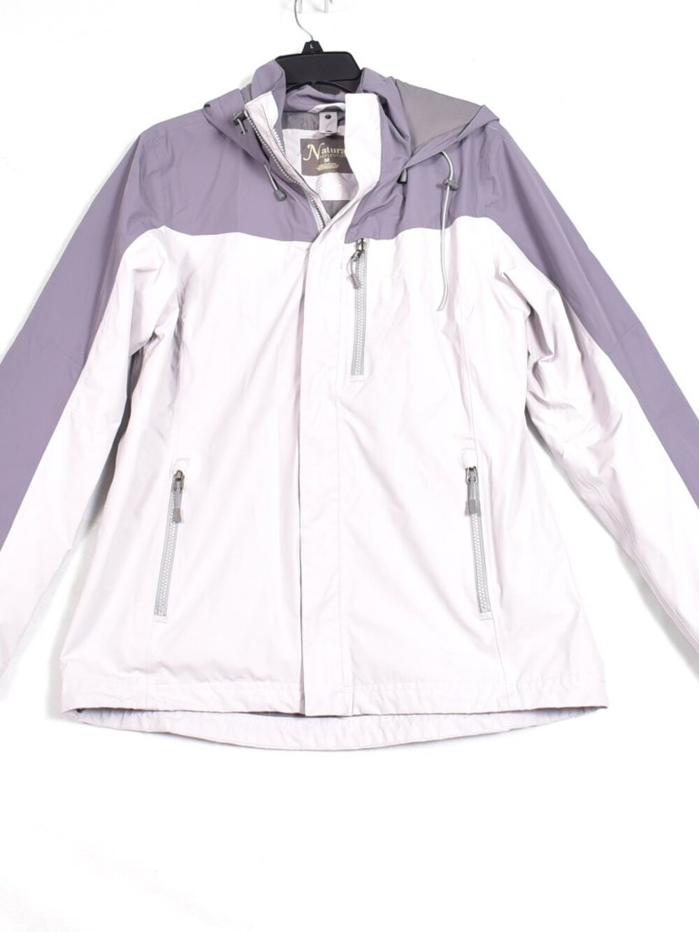 Natural Reflections Women's Two Tone Grey Rain Coat Size Medium